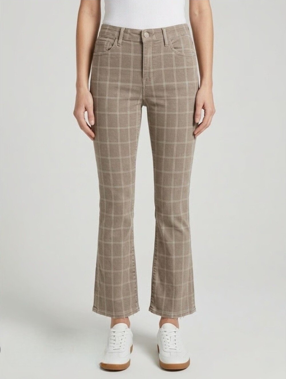 ❤️ FRAME DENIM LE CROP MINI BOOT CROPPED BOOTCUT JEANS / PANTS IN PLAID, 6